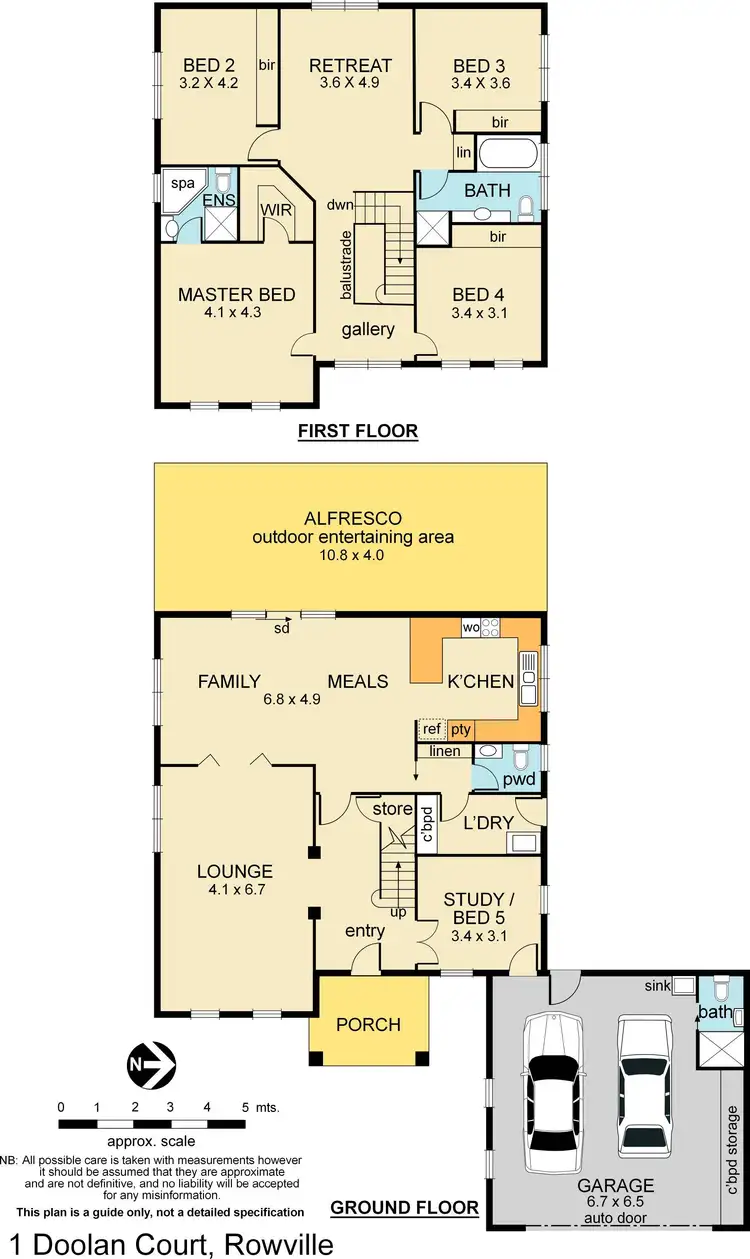 Floorplan of Homely house listing, 1 Doolan Court, Rowville VIC 3178