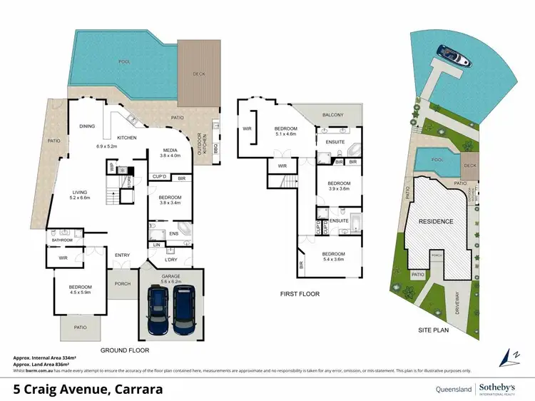 Floorplan of Homely house listing, 5 Craig Avenue, Carrara QLD 4211