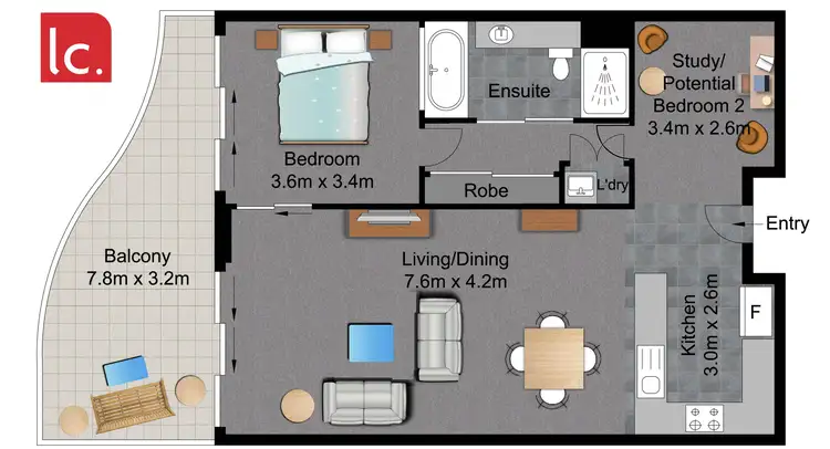 Floorplan of Homely apartment listing, 1102/89 Surf Parade, Broadbeach QLD 4218