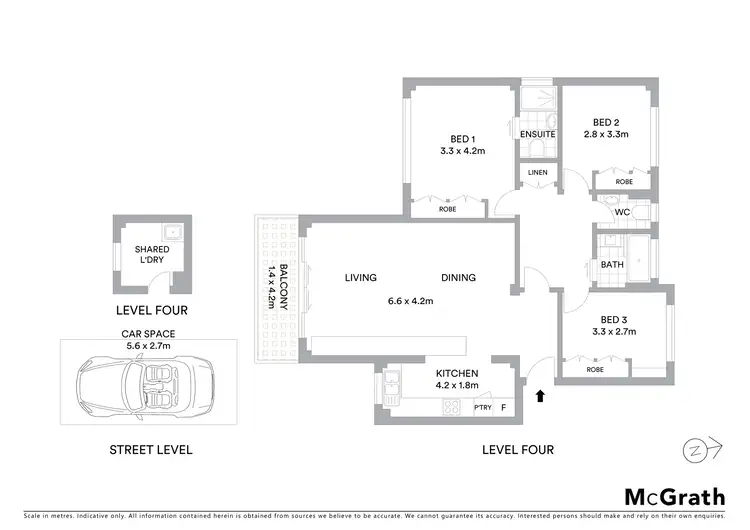 Floorplan of Homely apartment listing, 14/199 Walker Street, North Sydney NSW 2060
