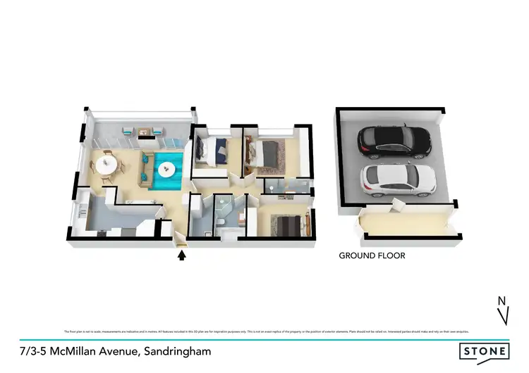Floorplan of Homely apartment listing, 7/3-5 McMillan Avenue, Sandringham NSW 2219