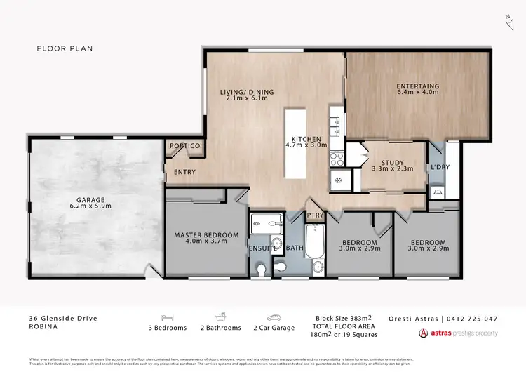 Floorplan of Homely house listing, 36 Glenside Drive, Robina QLD 4226