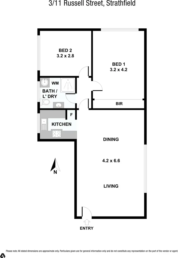 Floorplan of Homely unit listing, 3/11 Russell Street, Strathfield NSW 2135