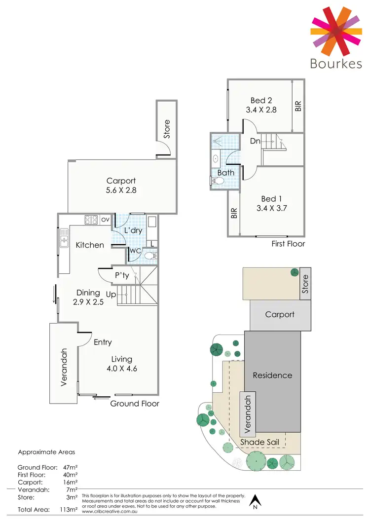 Floorplan of Homely townhouse listing, 4/70 Eric Street, Como WA 6152