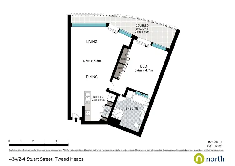 Floorplan of Homely unit listing, 434/6-8 Stuart Street, Tweed Heads NSW 2485