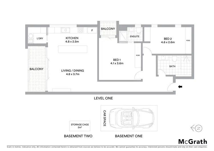 Floorplan of Homely apartment listing, 106/291 Miller Street, Cammeray NSW 2062
