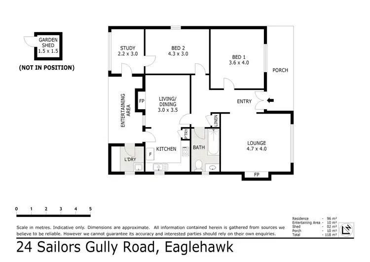 Floorplan of Homely house listing, 24 Sailors Gully Road, Eaglehawk VIC 3556