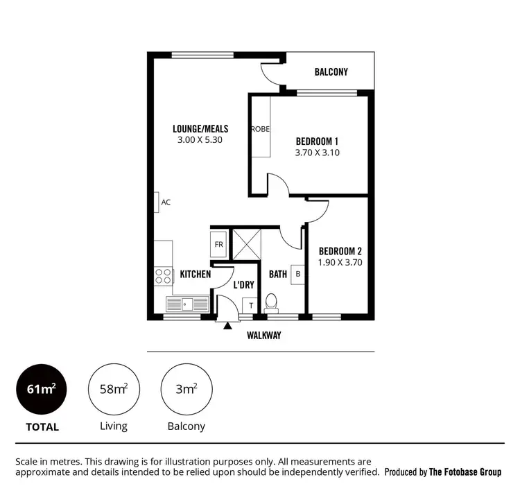 Floorplan of Homely unit listing, 6/5 Leicester Street, Glenelg North SA 5045