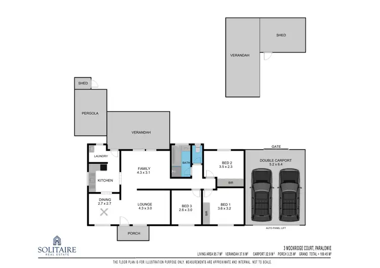 Floorplan of Homely house listing, 3 Mockridge Court, Paralowie SA 5108