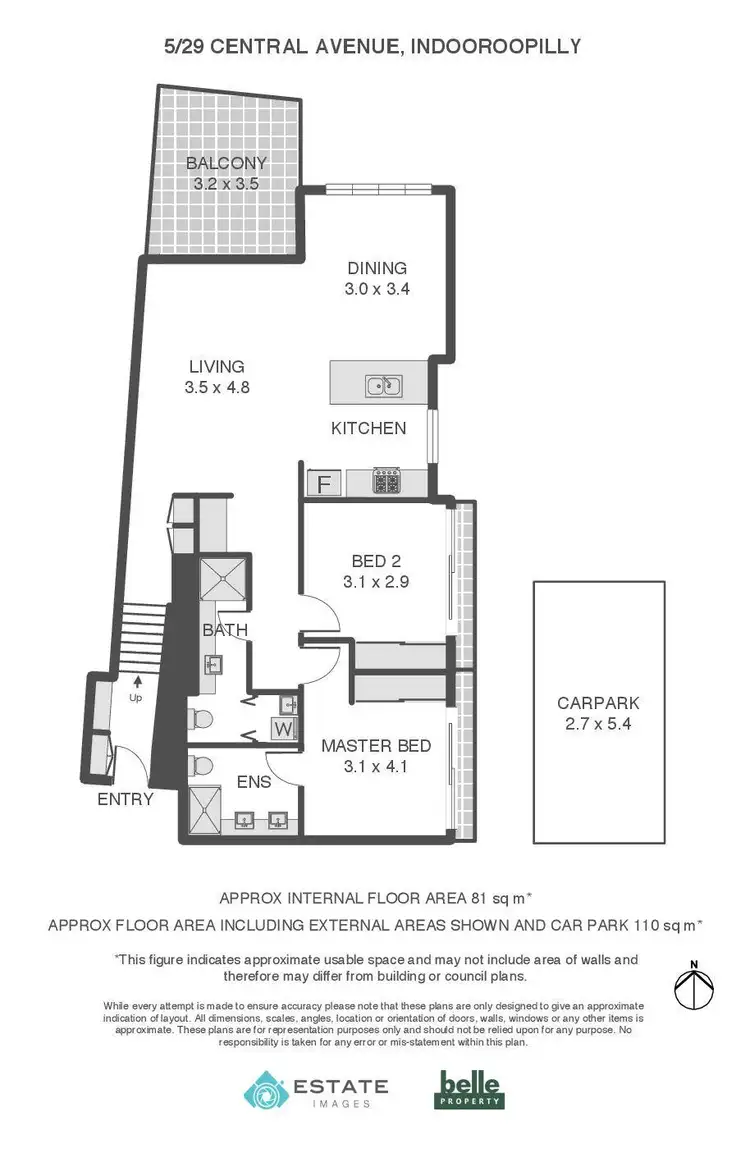 Floorplan of Homely unit listing, 5/29 Central Avenue, Indooroopilly QLD 4068