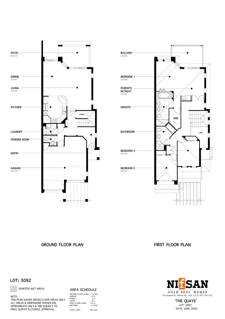 Floorplan of Homely townhouse listing, 3048 Quay South Drive, Carrara QLD 4211