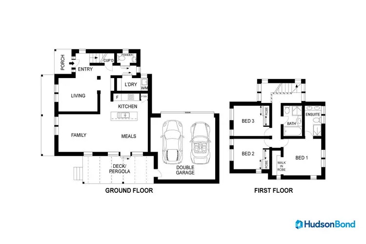 Floorplan of Homely townhouse listing, 1/10 Parker Street, Templestowe Lower VIC 3107