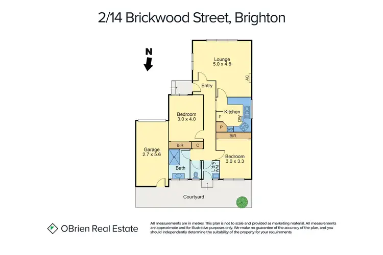 Floorplan of Homely unit listing, 2/14 Brickwood Street, Brighton VIC 3186