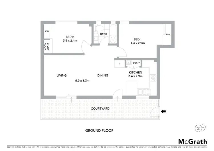 Floorplan of Homely apartment listing, 3/3 Stark Street, Coogee NSW 2034