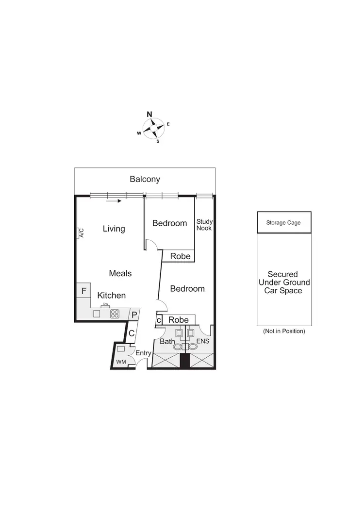 Floorplan of Homely apartment listing, 303/101 Bay Street, Port Melbourne VIC 3207