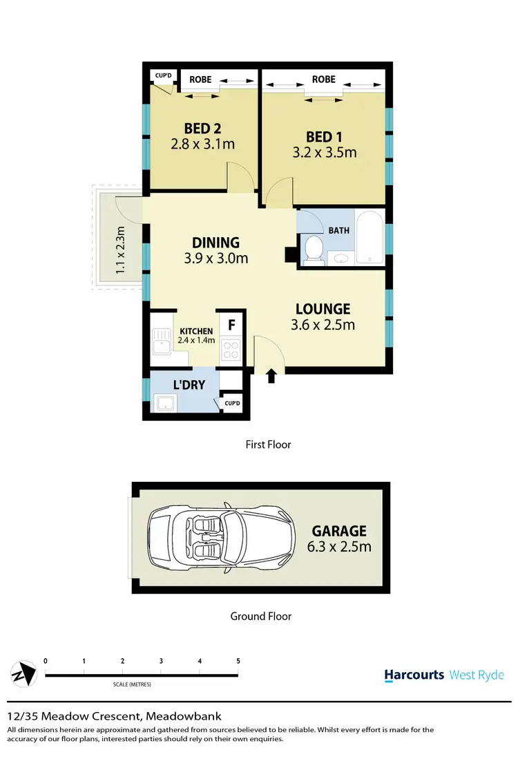 Floorplan of Homely unit listing, 12/35 Meadow Crescent, Meadowbank NSW 2114