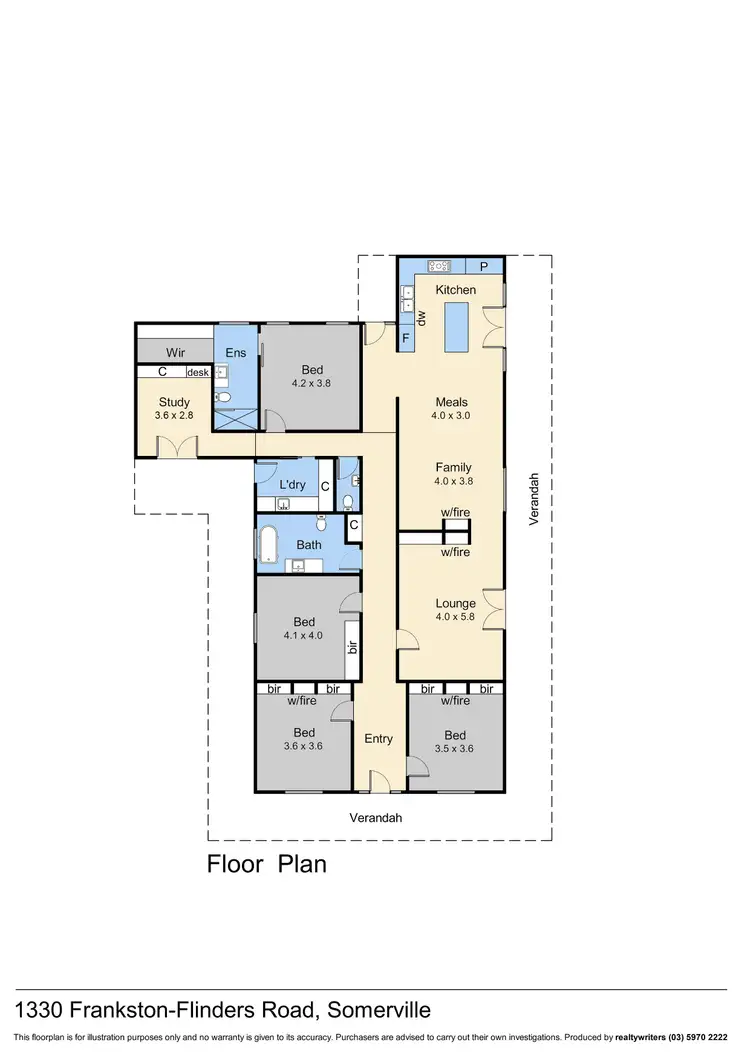 Floorplan of Homely rural property listing, 1330 Frankston-Flinders Road, Somerville VIC 3912