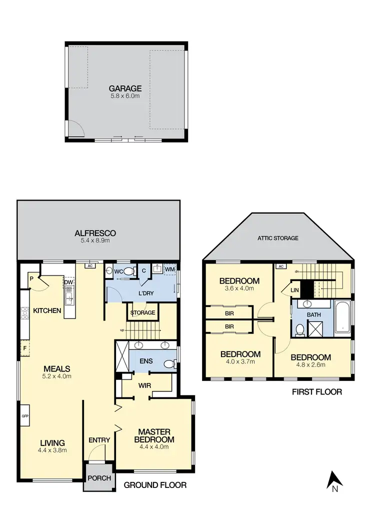 Floorplan of Homely house listing, 16 Creekview Place, Caroline Springs VIC 3023
