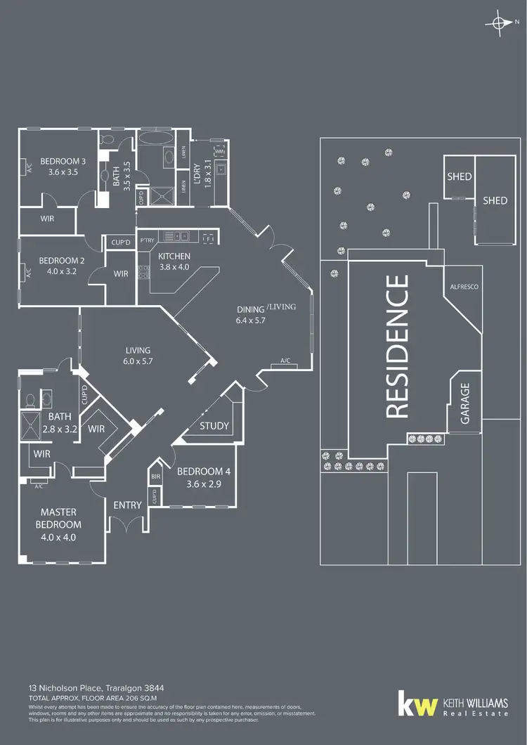Floorplan of Homely house listing, 13 Nicholson Place, Traralgon VIC 3844