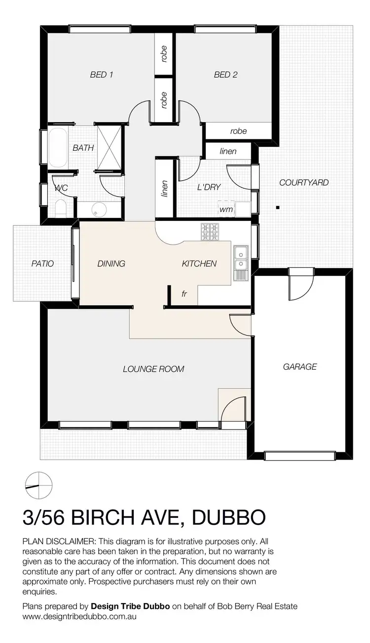 Floorplan of Homely unit listing, 3/56 Birch Avenue, Dubbo NSW 2830