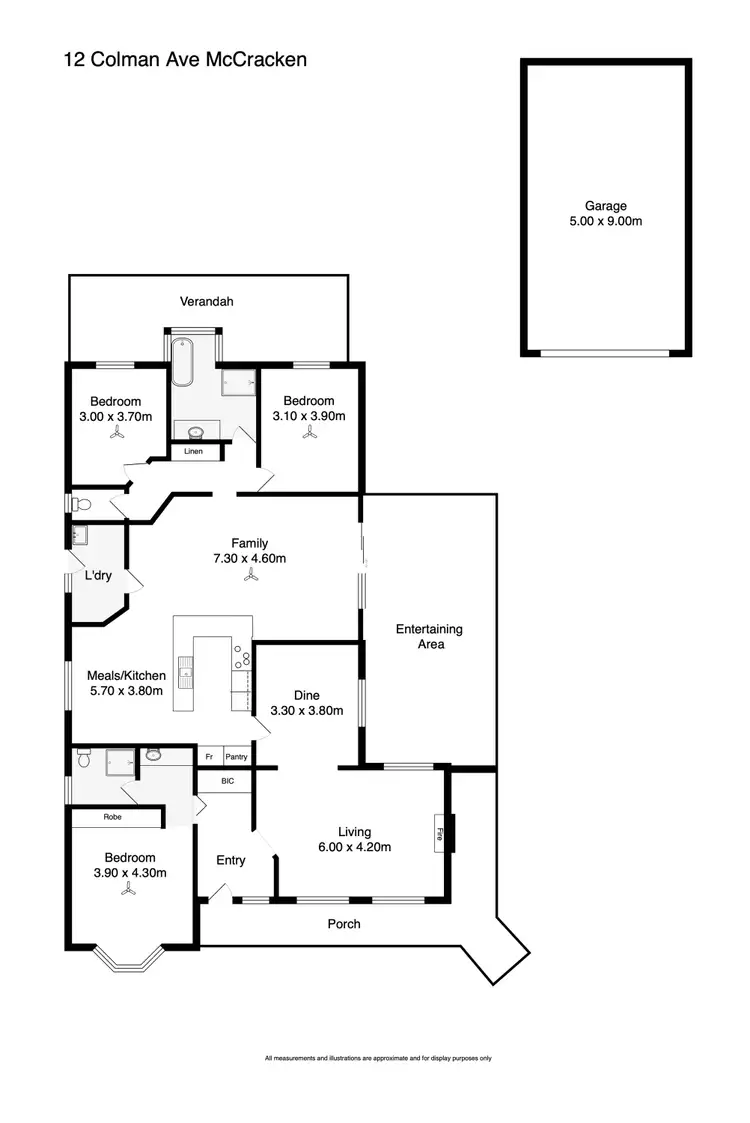 Floorplan of Homely house listing, 12 Coleman Avenue, Mccracken SA 5211
