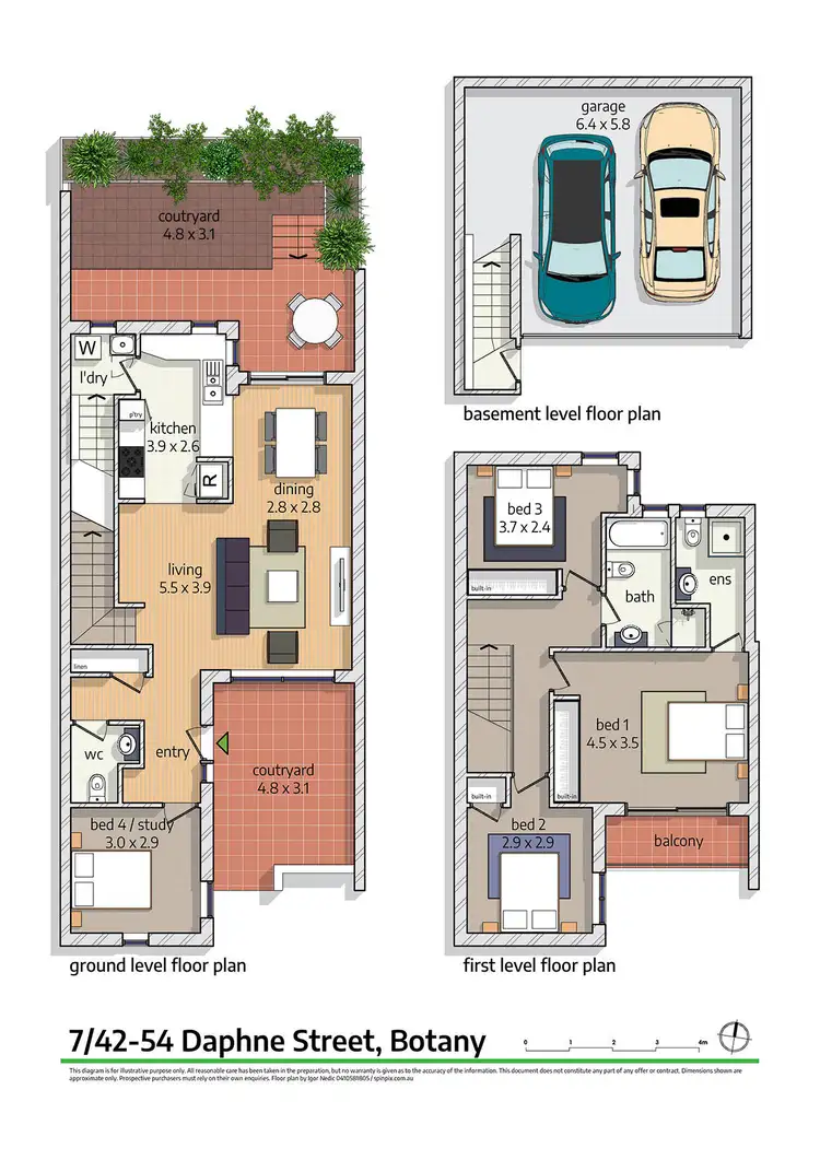 Floorplan of Homely townhouse listing, 7/42-54 Daphne Street, Botany NSW 2019