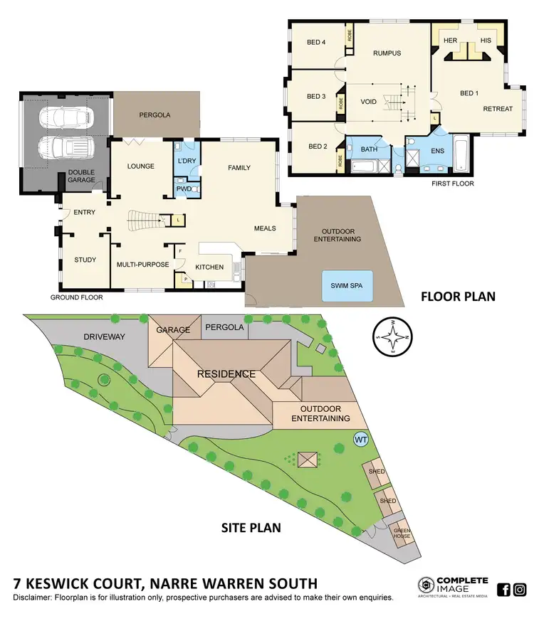 Floorplan of Homely house listing, 7 Keswick Court, Narre Warren South VIC 3805