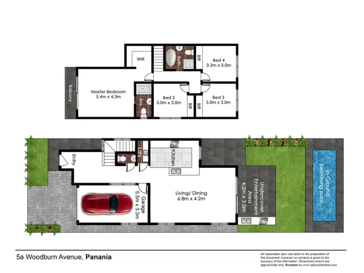Floorplan of Homely semi-detached listing, 5a Woodburn Avenue, Panania NSW 2213