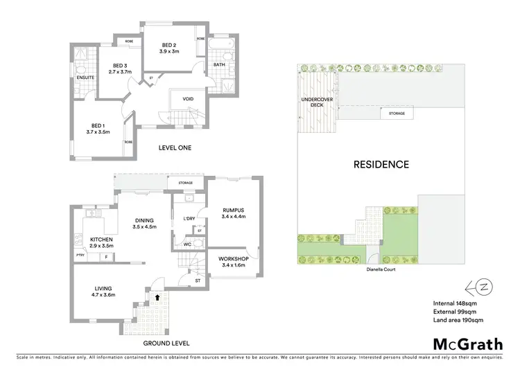 Floorplan of Homely townhouse listing, 1A Dianella Court, West Footscray VIC 3012