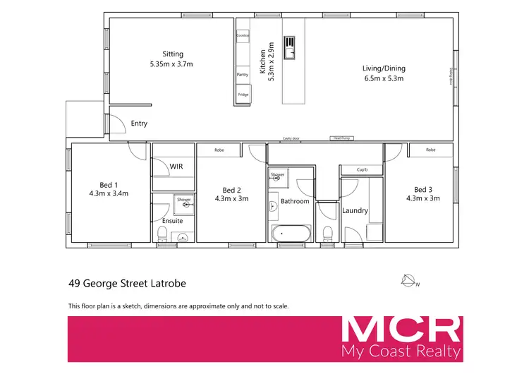Floorplan of Homely house listing, 49 George Street, Latrobe TAS 7307