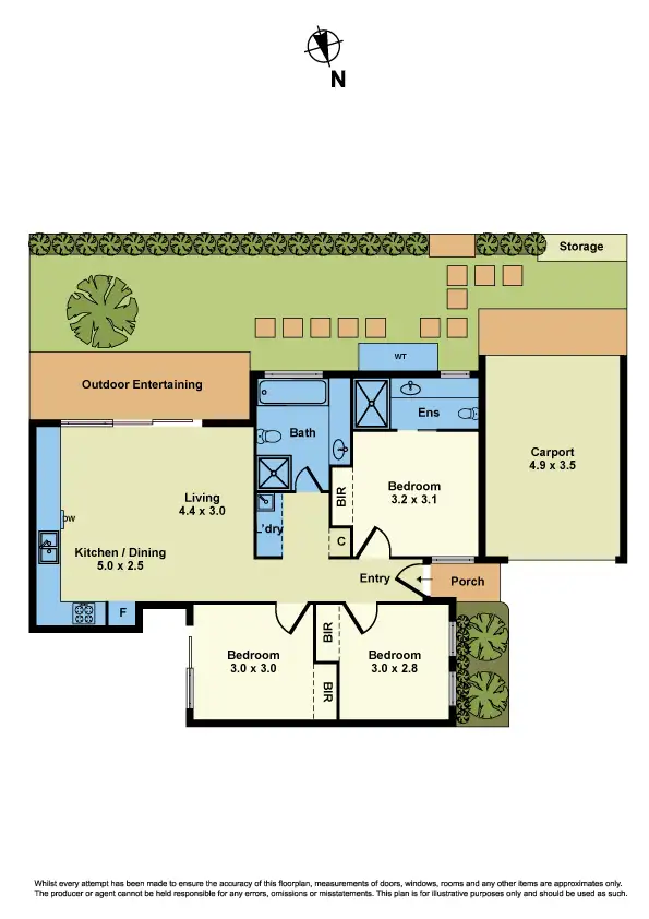 Floorplan of Homely unit listing, 3/49 Metherall Street, Sunshine North VIC 3020
