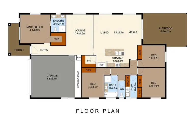 Floorplan of Homely house listing, 8 Queensberry Road, Leneva VIC 3691