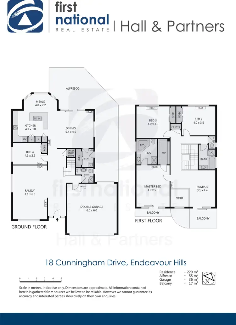 Floorplan of Homely house listing, 18 Cunningham Drive, Endeavour Hills VIC 3802