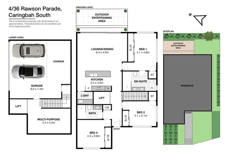 Floorplan of Homely villa listing, 4/36 Rawson Parade, Caringbah South NSW 2229