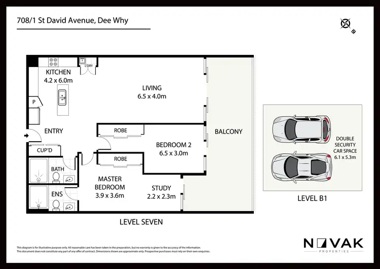 Floorplan of Homely apartment listing, 708/1 Saint David Avenue, Dee Why NSW 2099