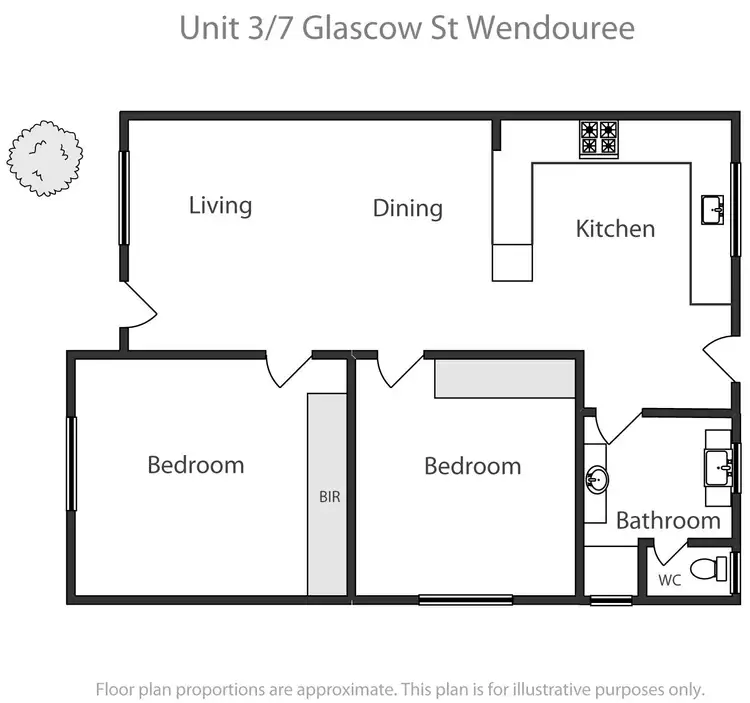 Floorplan of Homely unit listing, 3/7 Glasgow Street, Wendouree VIC 3355