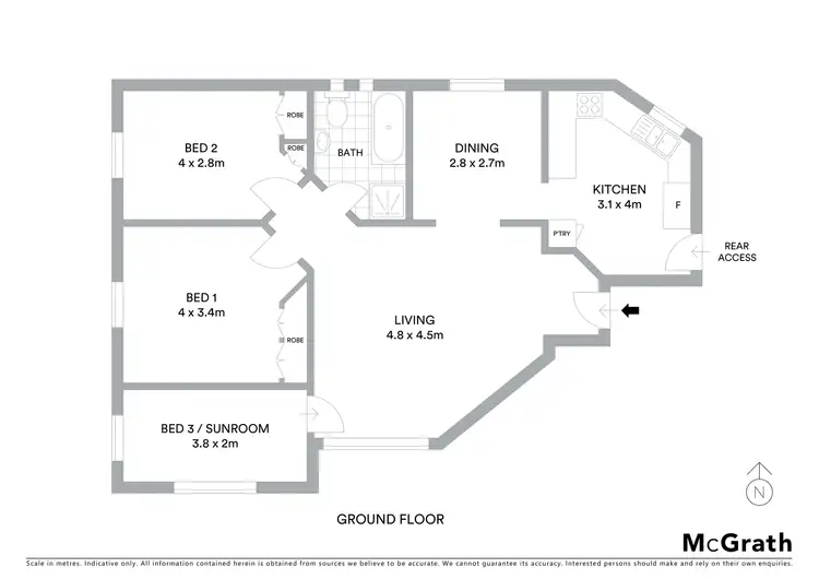 Floorplan of Homely apartment listing, 1/1 Central Street, Naremburn NSW 2065