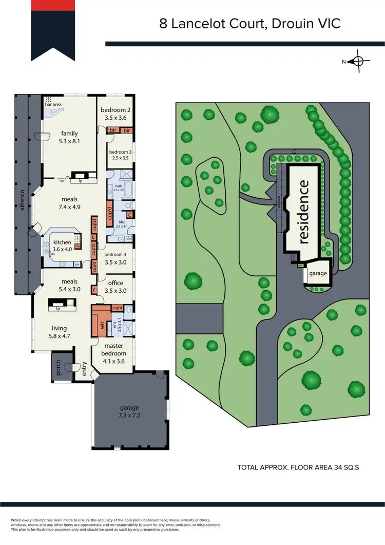Floorplan of Homely rural property listing, 8 Lancelot Court, Drouin VIC 3818