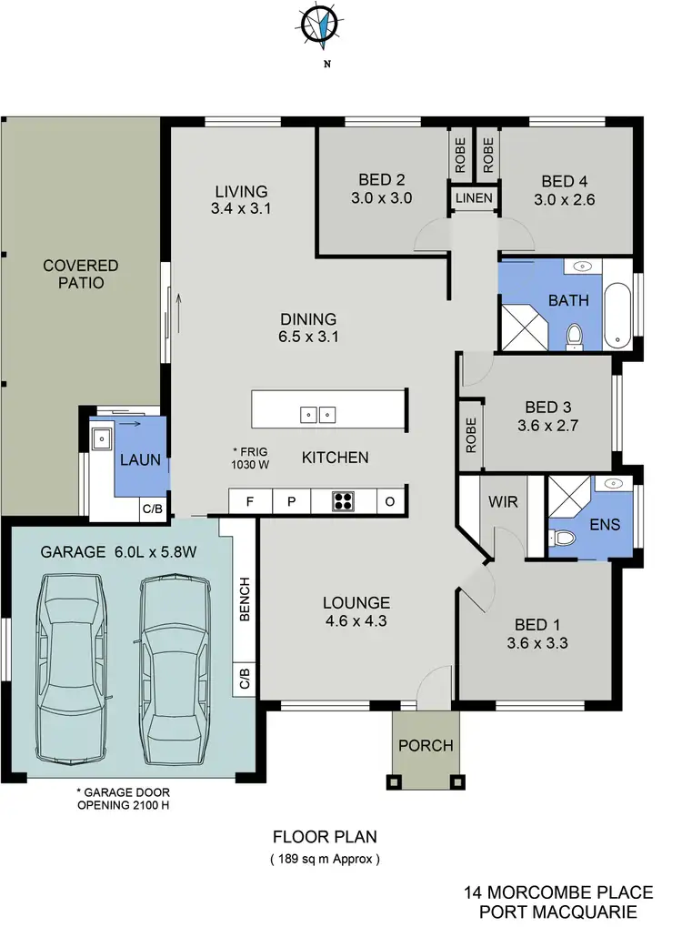 Floorplan of Homely house listing, 14 Morcombe Place, Port Macquarie NSW 2444