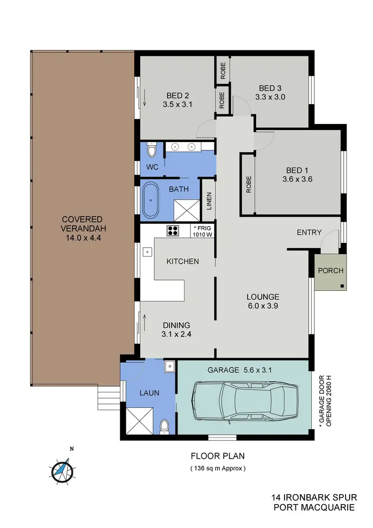 Floorplan of Homely house listing, 14 Ironbark, Port Macquarie NSW 2444