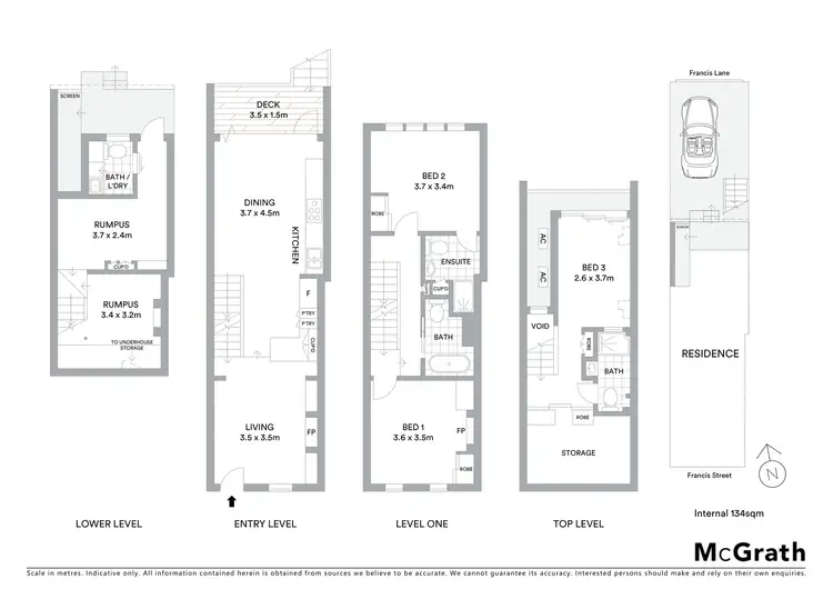 Floorplan of Homely house listing, 34 Francis Street, Darlinghurst NSW 2010