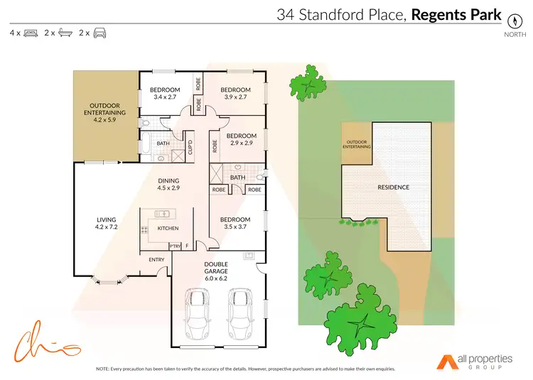 Floorplan of Homely house listing, 34 Standford Place, Regents Park QLD 4118