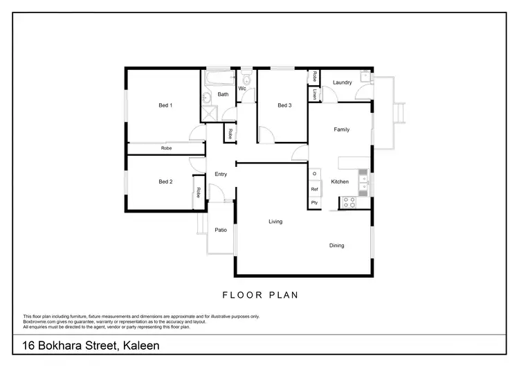 Floorplan of Homely house listing, 16 Bokhara Circuit, Kaleen ACT 2617