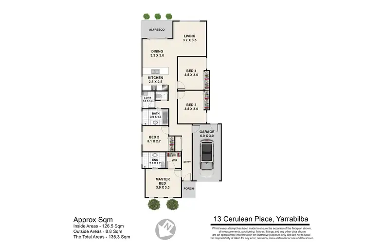 Floorplan of Homely house listing, 13 Cerulean Place, Yarrabilba QLD 4207