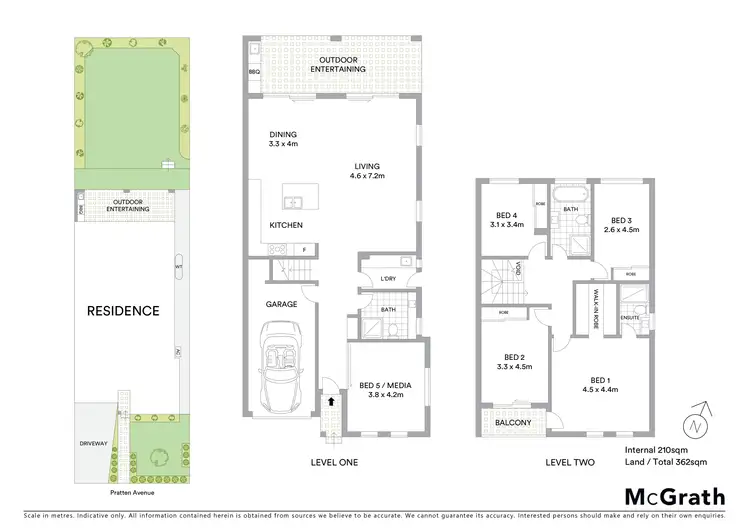 Floorplan of Homely semi-detached listing, 8B Pratten Avenue, Ryde NSW 2112