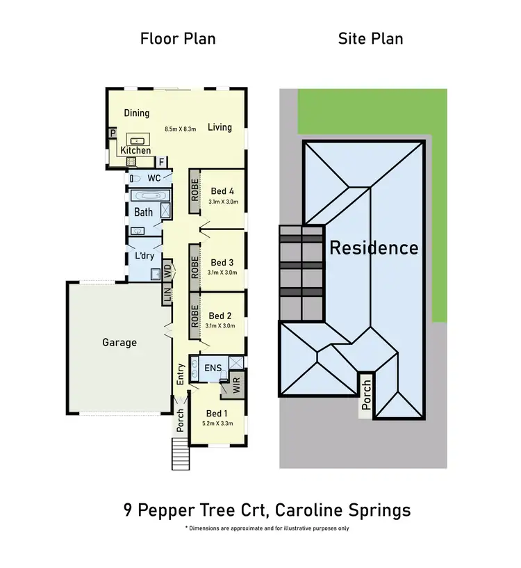 Floorplan of Homely house listing, 9 Pepper Tree Court, Caroline Springs VIC 3023