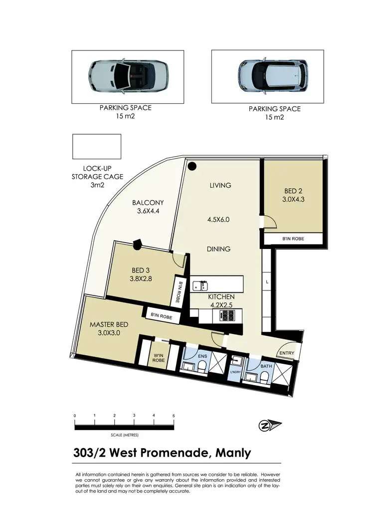 Floorplan of Homely apartment listing, 303/2 West Promenade, Manly NSW 2095