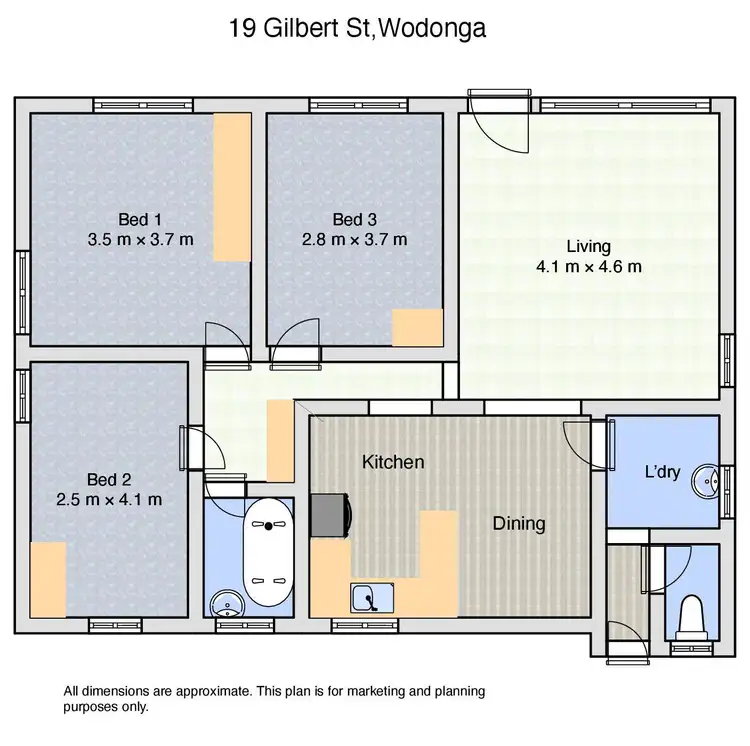 Floorplan of Homely house listing, 19 Gilbert Street, Wodonga VIC 3690