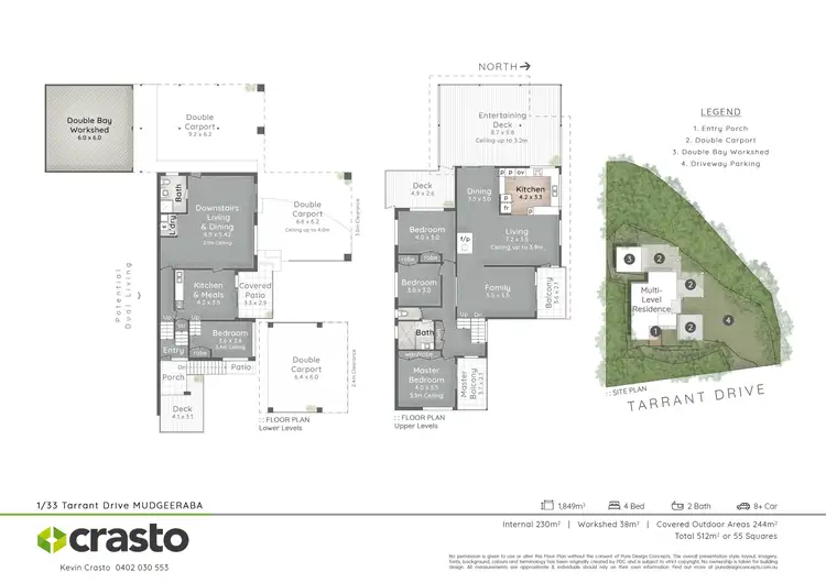 Floorplan of Homely house listing, 33 Tarrant Drive, Mudgeeraba QLD 4213