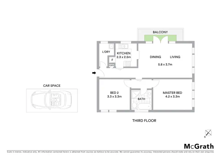 Floorplan of Homely apartment listing, 9/1 Ozone Street, Cronulla NSW 2230